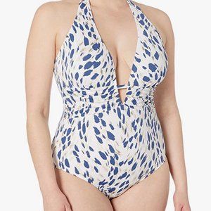 La Blanca Women's V-Front Keyhole Halter One Piece